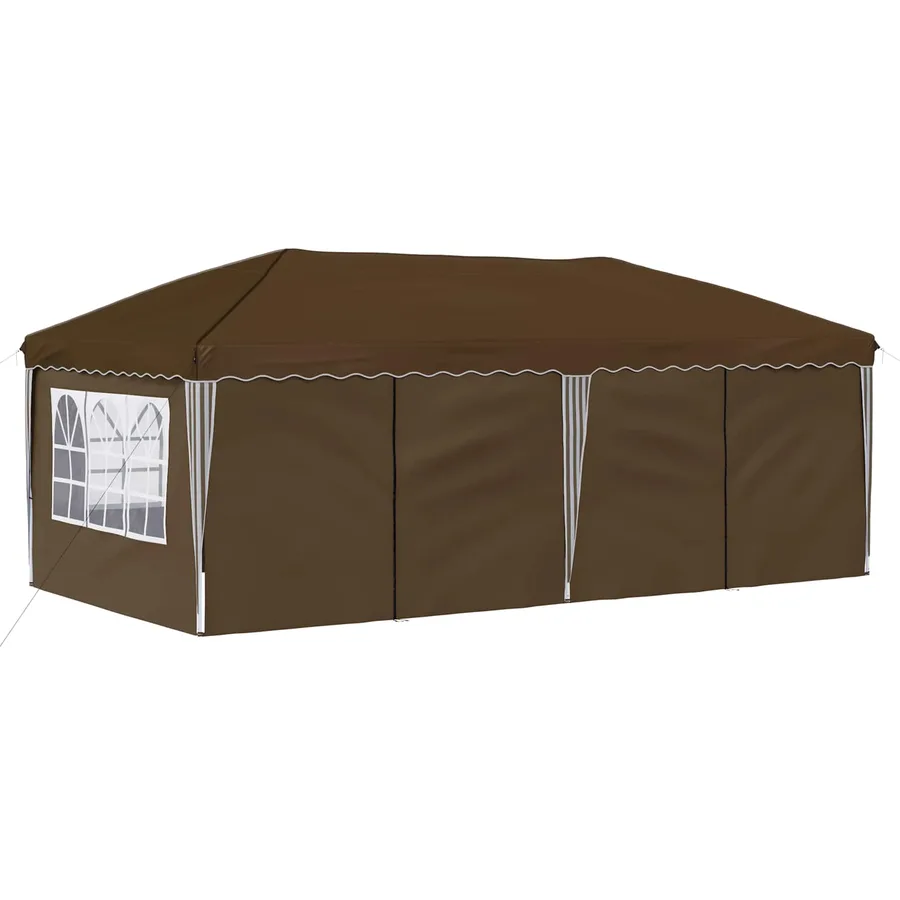 Tente de fête pop-up 575 x 288 x 245 cm Taupe - 4