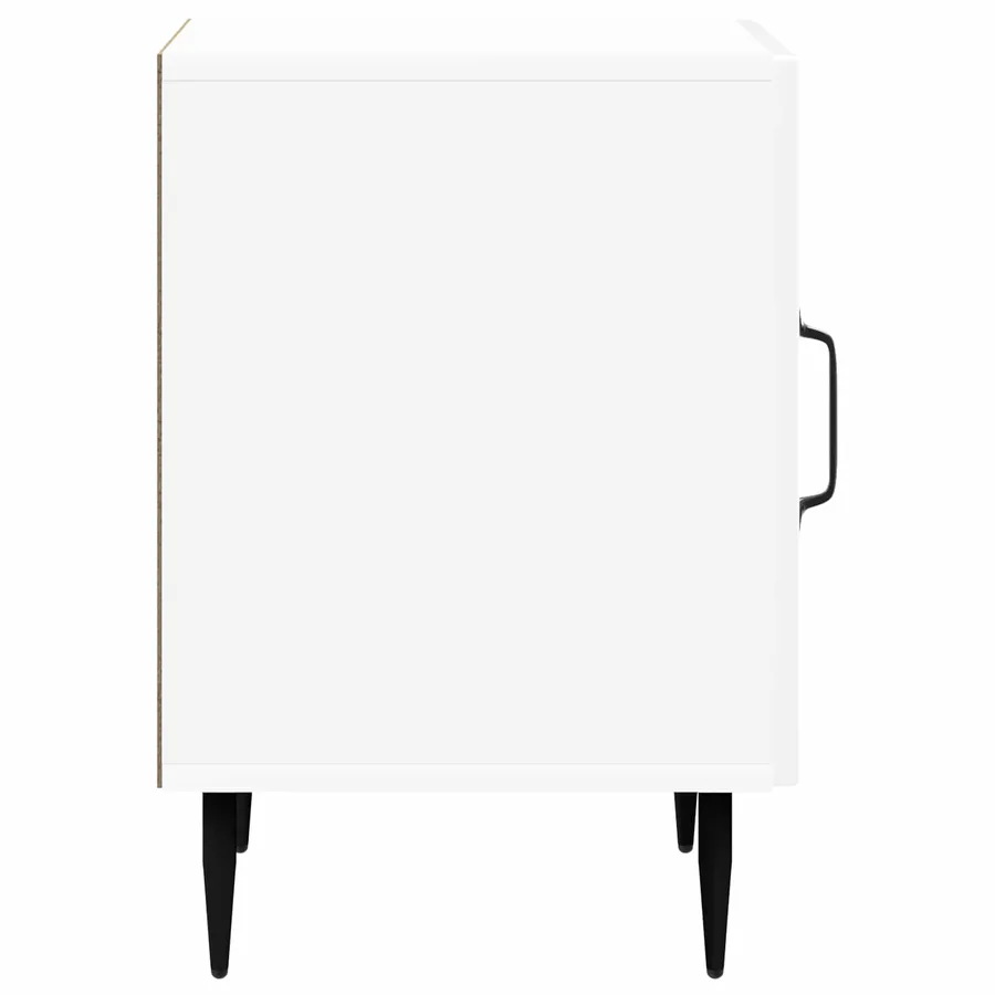 Cabinet de chevet Blanc brillant 43 x 34,5 x 50 cm - 6