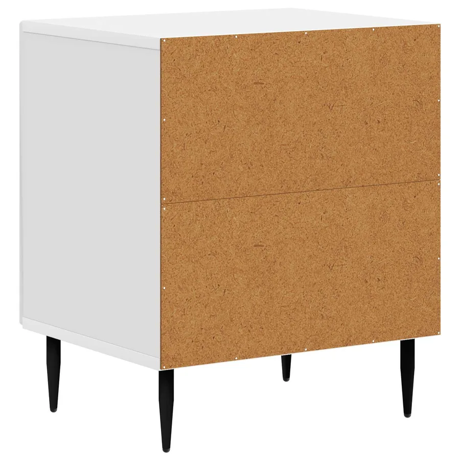 Cabinet de chevet Blanc brillant 43 x 34,5 x 50 cm - 7