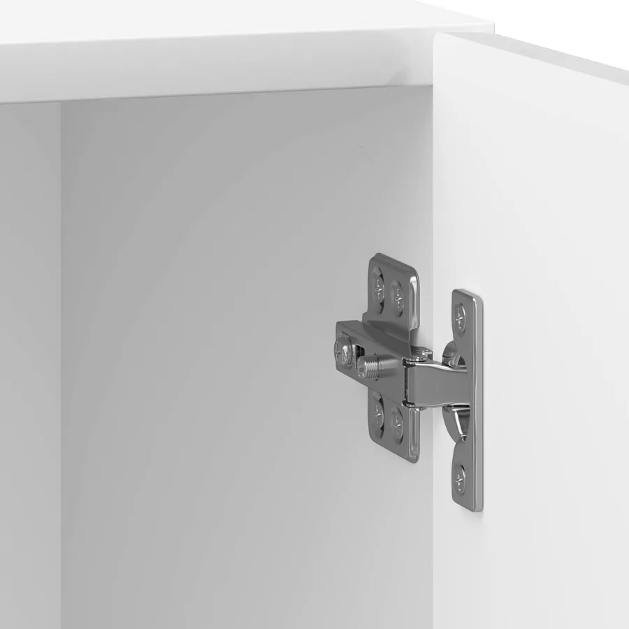Cabinet de chevet Blanc brillant 43 x 34,5 x 50 cm - 9