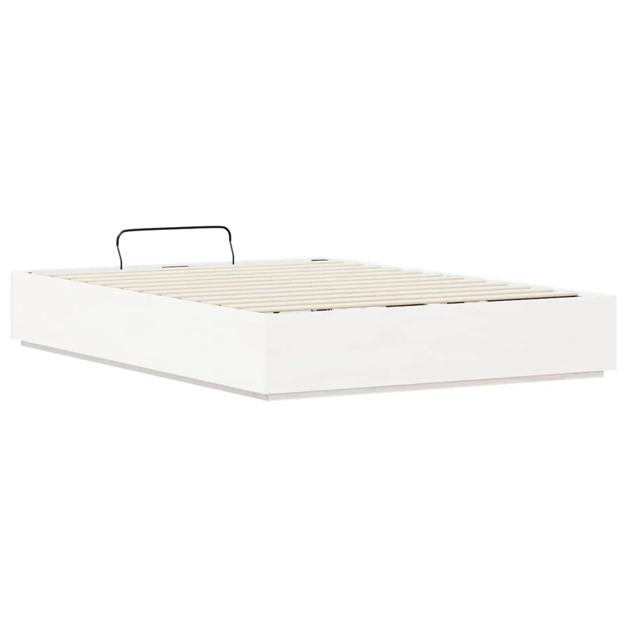 Cadre de lit ottoman avec rangement Blanc 120 x 190 cm - 9