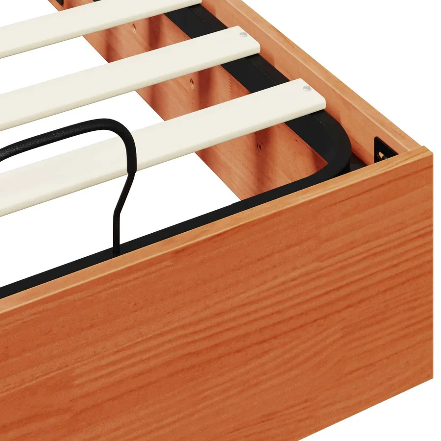 Cadre de lit ottoman avec rangement Brun Ciré 90 x 200 cm - 10