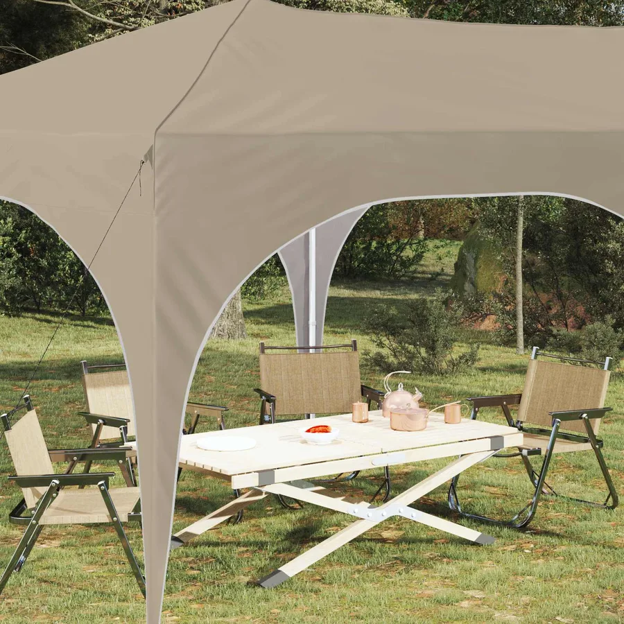 Tente de fête pop-up 575 x 288 x 245 cm Crème Tissu Oxford - 3