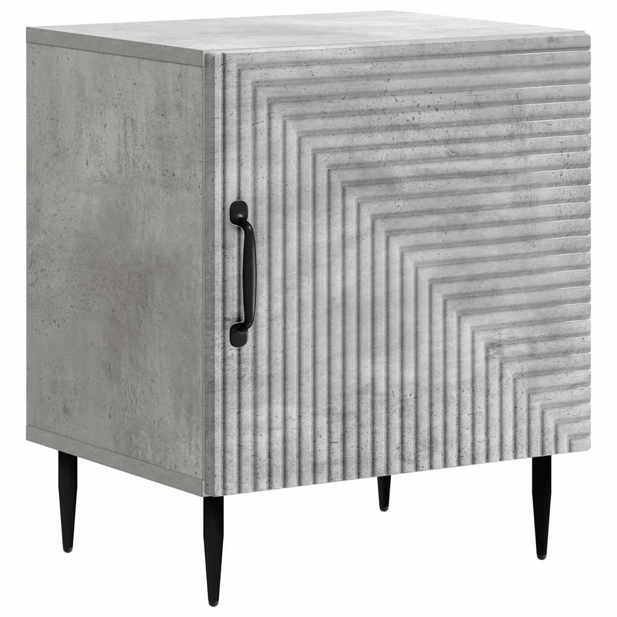 Cabinet de chevet Gris béton 43 x 34,5 x 50 cm - 2