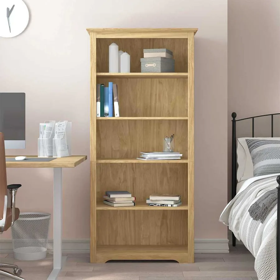 Bibliothèque BODO Marron miel 82 x 40 x 173 cm