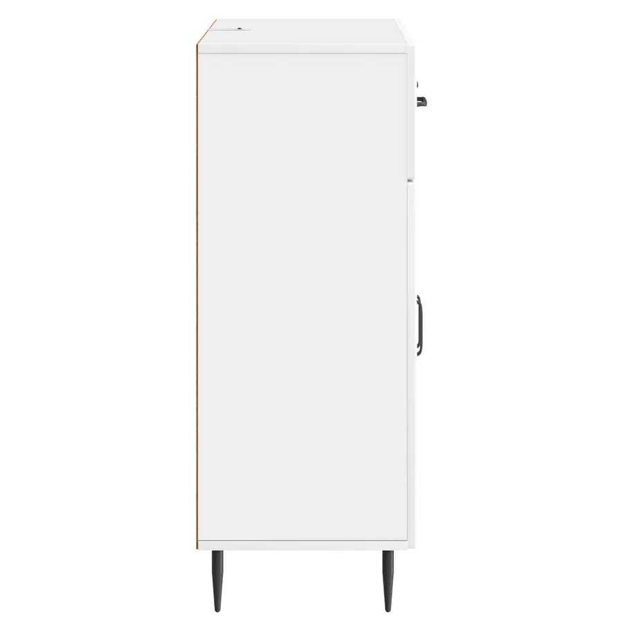 Buffet Blanc brillant 66 x 34,5 x 89,5 cm Bois d'ingénierie - 7