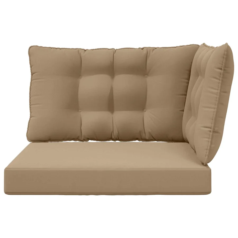 Coussin de canapé d'extérieur Polyester Taupe 80 x 43 x 10 cm - 6