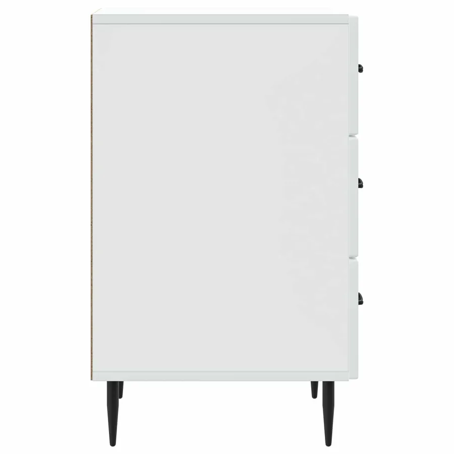 Cabinet de chevet Blanc 43 x 41 x 66,5 cm Bois d'ingénierie - 6