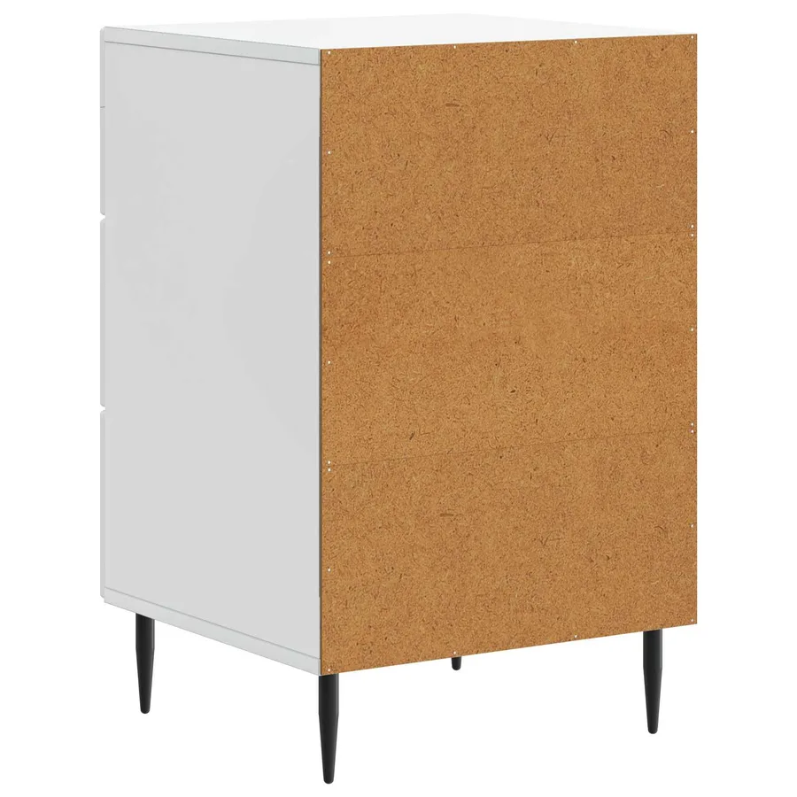 Cabinet de chevet Blanc 43 x 41 x 66,5 cm Bois d'ingénierie - 7