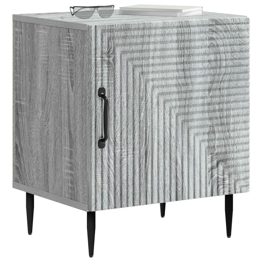 Cabinet de chevet 2 pcs Sonoma gris 43 x 34,5 x 50 cm - 3