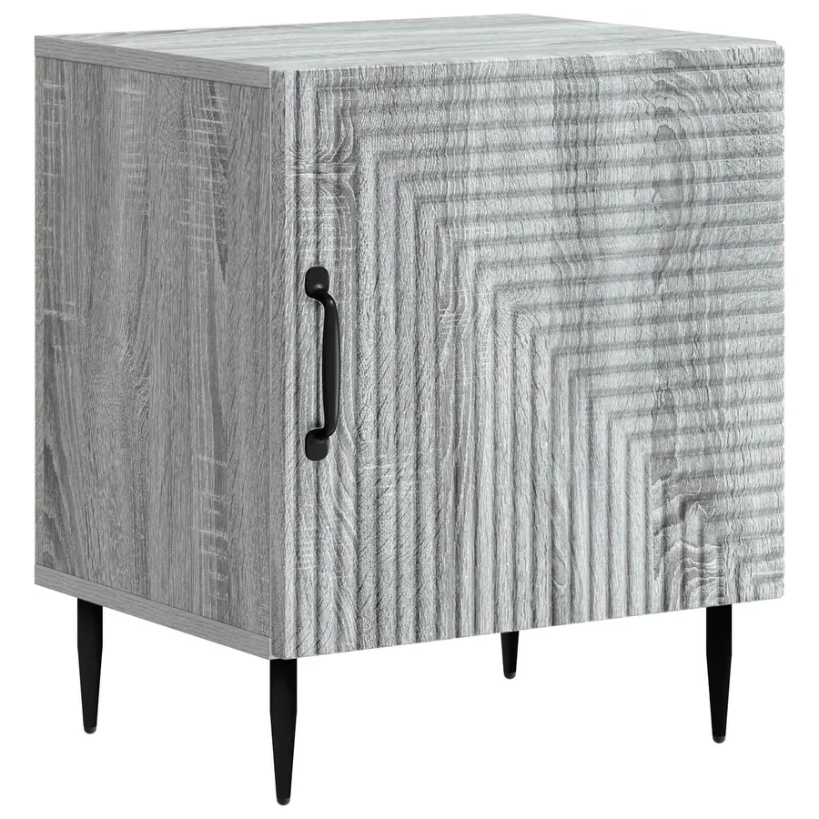 Cabinet de chevet 2 pcs Sonoma gris 43 x 34,5 x 50 cm - 5
