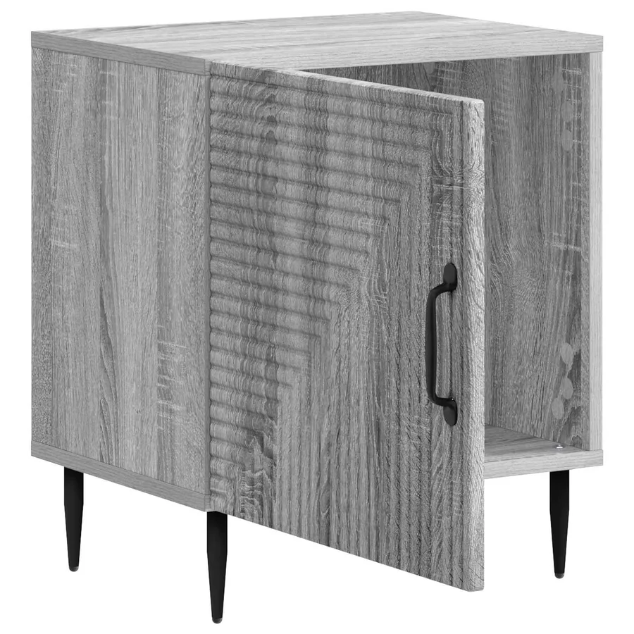 Cabinet de chevet 2 pcs Sonoma gris 43 x 34,5 x 50 cm - 6