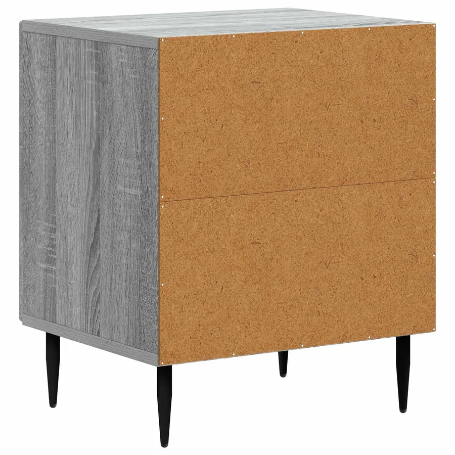 Cabinet de chevet 2 pcs Sonoma gris 43 x 34,5 x 50 cm - 9
