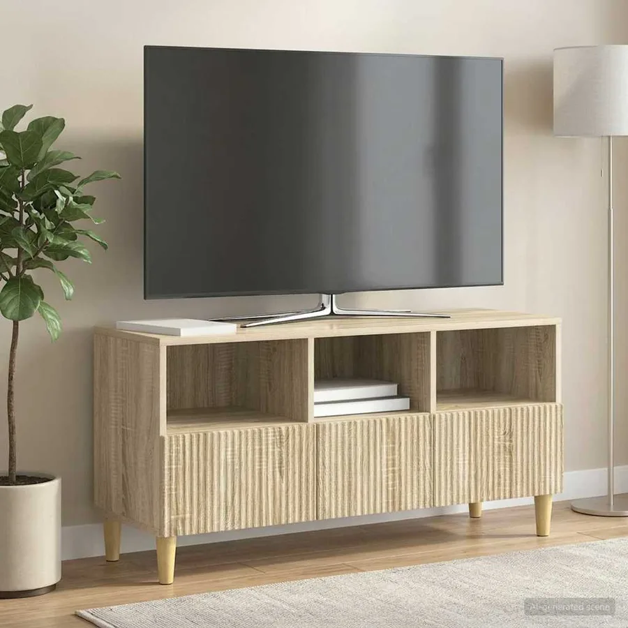 Meuble TV Chêne Sonoma 102 x 34,5 x 50 cm Bois d'ingénierie - 4