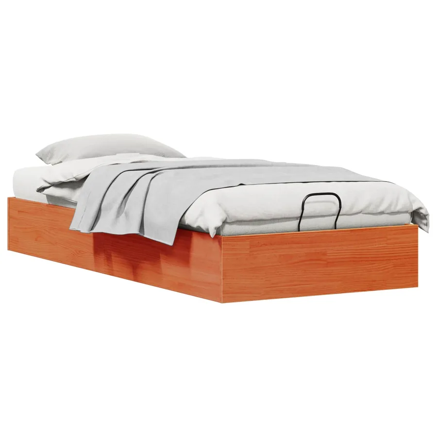Cadre de lit ottoman avec rangement Brun Ciré 90 x 190 cm - 3