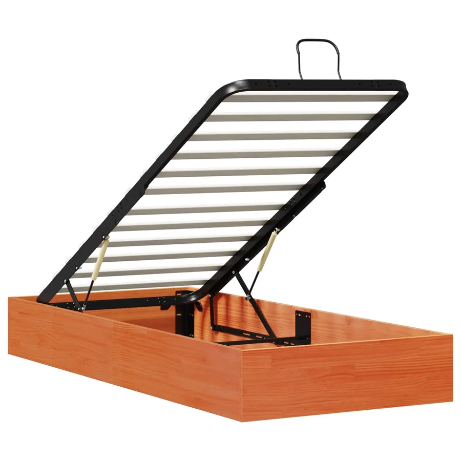 Cadre de lit ottoman avec rangement Brun Ciré 90 x 190 cm - 5