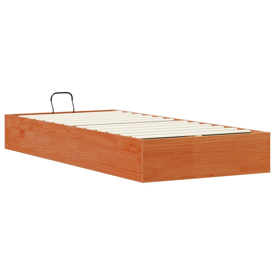 Cadre de lit ottoman avec rangement Brun Ciré 90 x 190 cm - 9