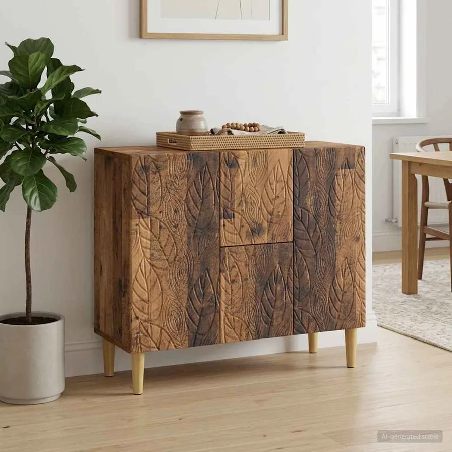 Buffet Bois ancien 89 x 34,5 x 60 cm Bois d'ingénierie - 3