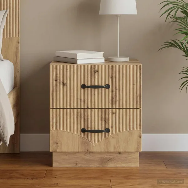 Cabinet de chevet Chêne artisanal 43 x 34,5 x 44,5 cm