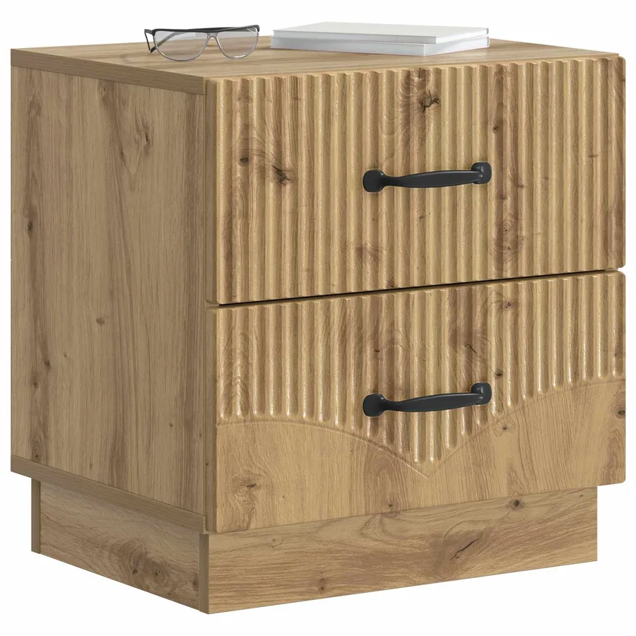 Cabinet de chevet Chêne artisanal 43 x 34,5 x 44,5 cm - 3