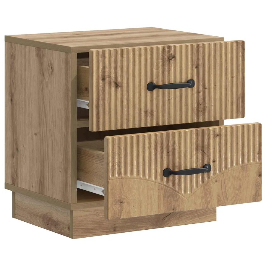 Cabinet de chevet Chêne artisanal 43 x 34,5 x 44,5 cm - 4
