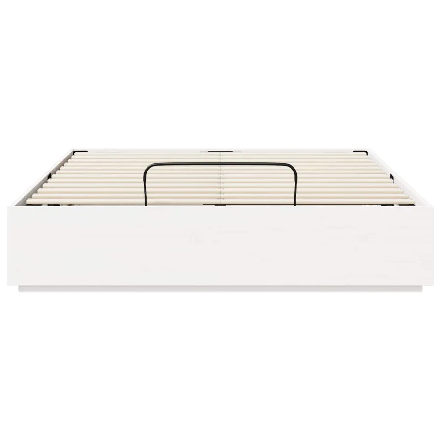 Cadre de lit ottoman avec rangement Blanc 140 x 200 cm - 6