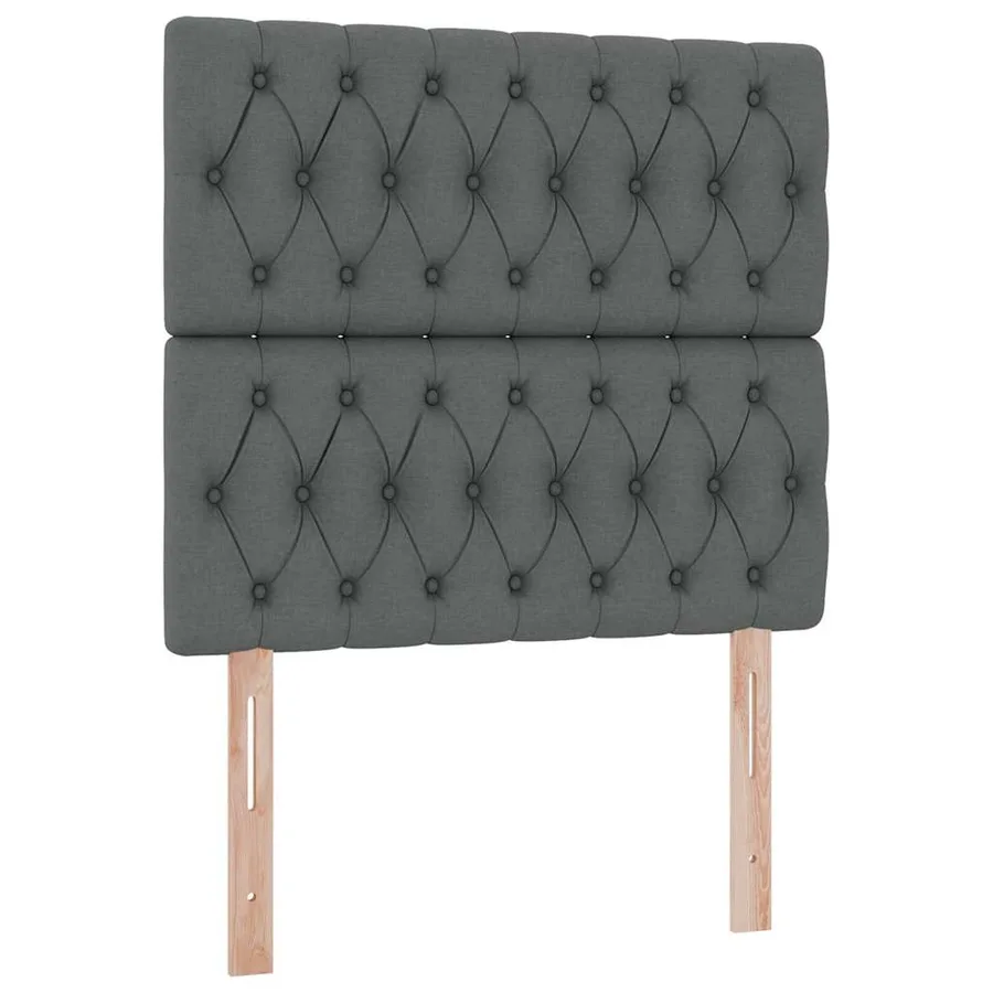 Lit de rangement LED avec matelas Gris foncé 100 x 200 cm Tissu - 10
