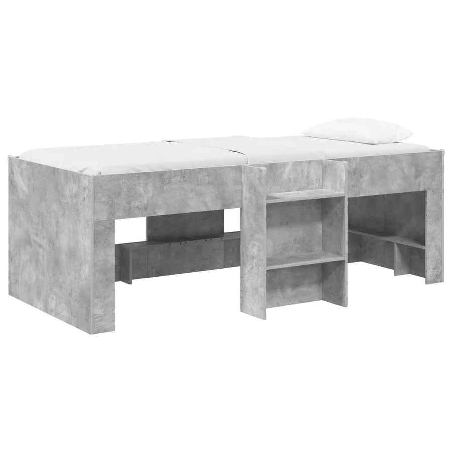 Cadre de Lit Élevé pour Enfants Gris béton 80 x 200 cm - 2