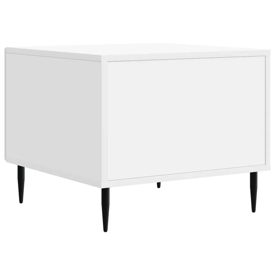 Table basse avec tiroir Blanc 49 x 50 x 40 cm Bois d'ingénierie - 7
