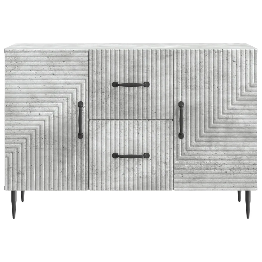 Buffet Gris béton 89 x 34,5 x 60 cm Bois d'ingénierie - 6