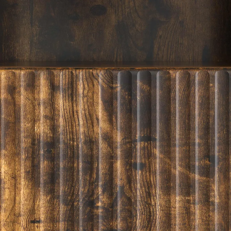 Meuble TV Chêne fumé 102 x 34,5 x 50 cm Bois d'ingénierie - 10