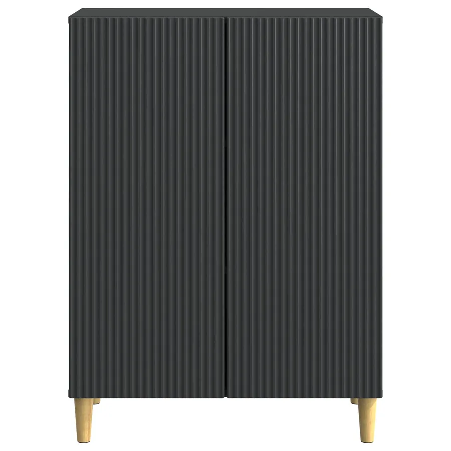 Buffet Noir 66 x 34,5 x 90 cm Bois d'ingénierie - 6