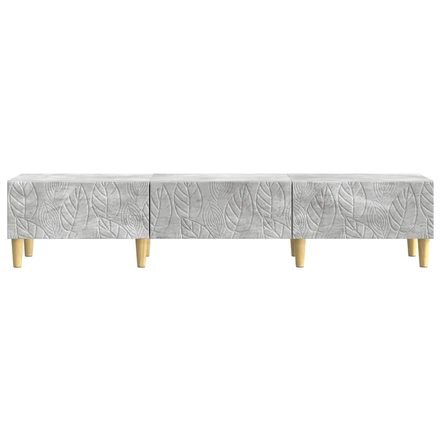 Meuble TV 147 x 34,5 x 30 cm Gris béton Bois d'ingénierie - 5