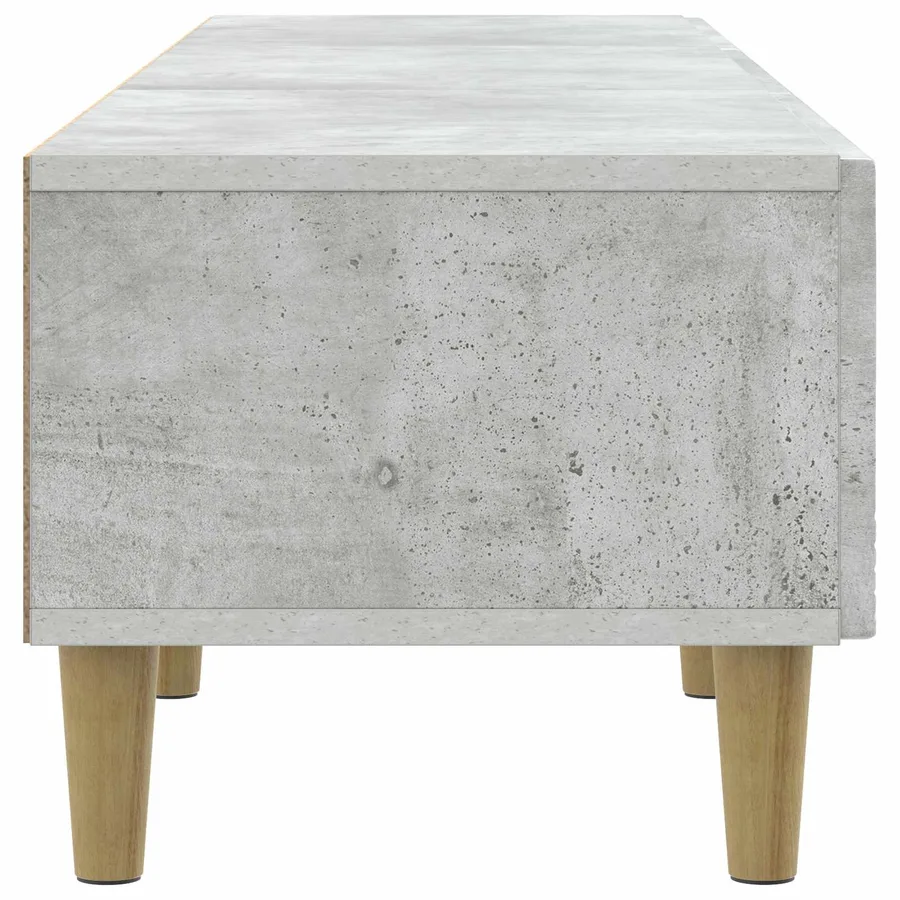 Meuble TV 147 x 34,5 x 30 cm Gris béton Bois d'ingénierie - 6