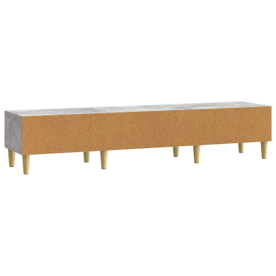Meuble TV 147 x 34,5 x 30 cm Gris béton Bois d'ingénierie - 7
