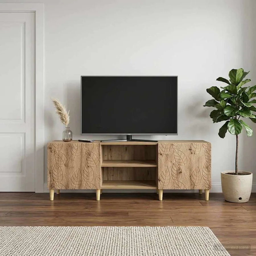 Meuble TV 150 x 31 x 50 cm Chêne artisanal Bois d'ingénierie