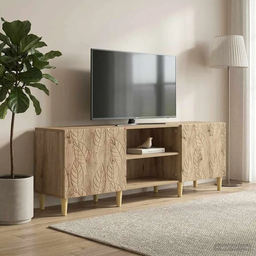 Meuble TV 150 x 31 x 50 cm Chêne artisanal Bois d'ingénierie - 3