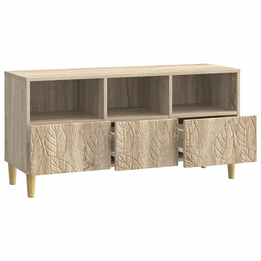 Meuble TV 102 x 34,5 x 50 cm Chêne Sonoma Bois d'ingénierie - 4