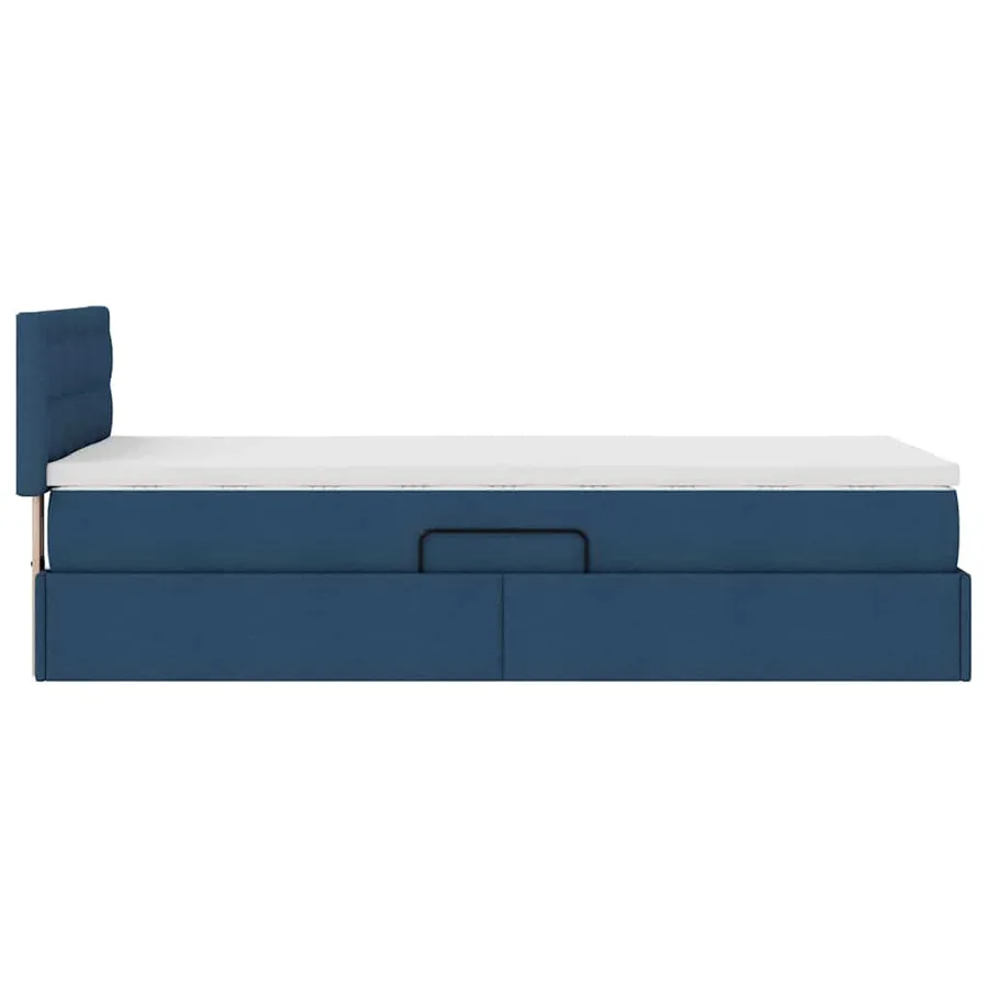 Lit avec rangement et matelas avec matelas Bleu 90 x 200 cm - 8