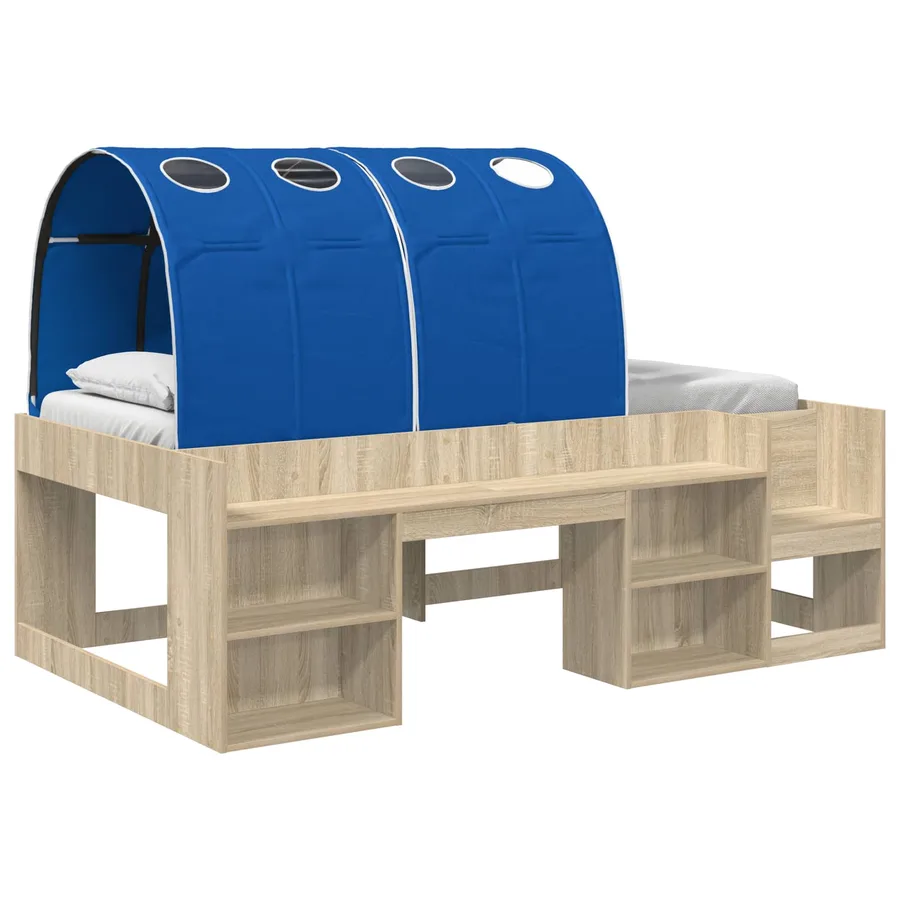 Lit avec Tunnel 3 pc Sonoma et Bleu Bois d'ingénierie - 2