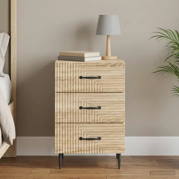 Cabinet de chevet avec tiroir Chêne Sonoma 43 x 41 x 66,5 cm
