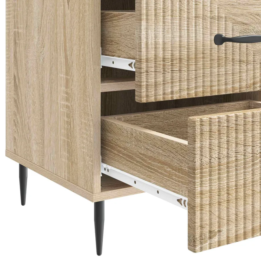 Cabinet de chevet avec tiroir Chêne Sonoma 43 x 41 x 66,5 cm - 9