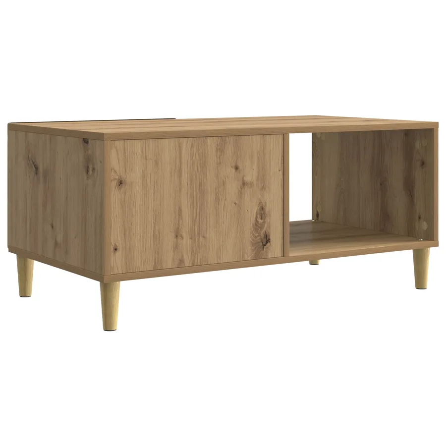 Table basse Chêne artisanal 90 x 50 x 40 cm Bois d'ingénierie - 6