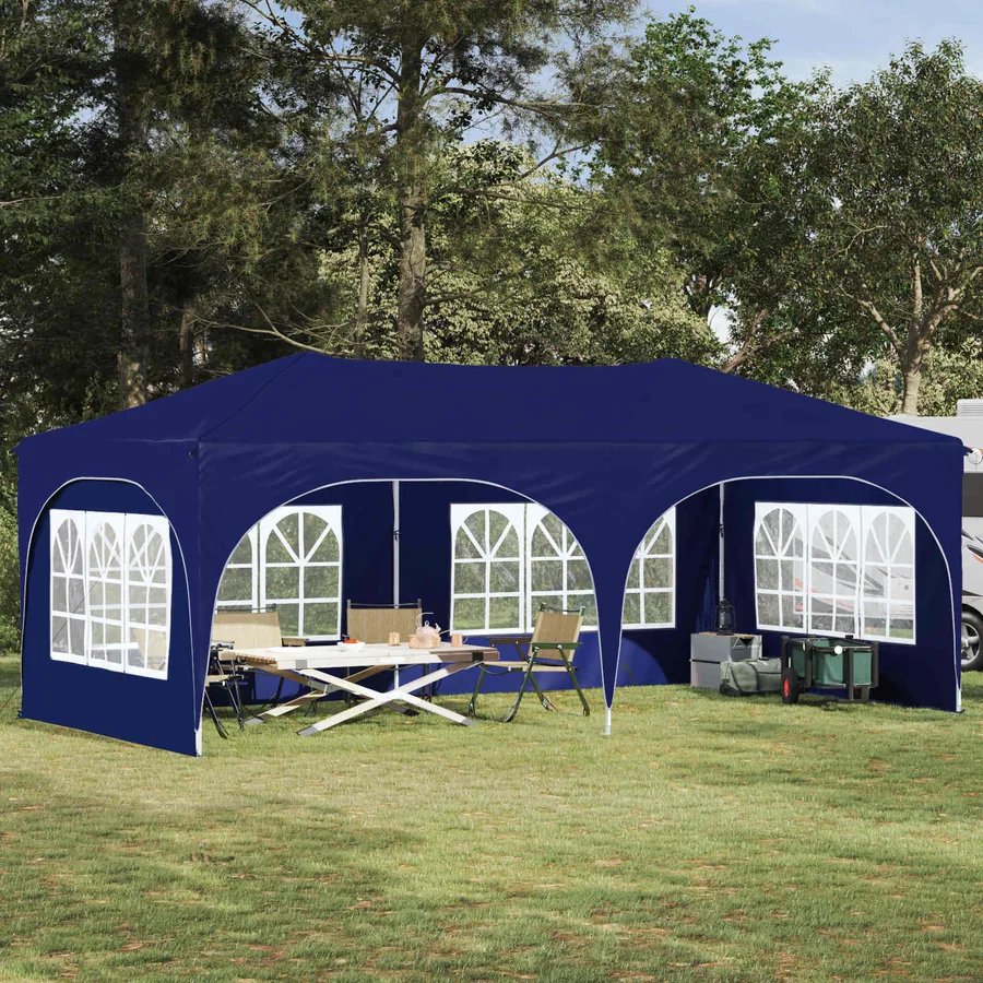 Tente de fête pop-up 575 x 288 x 245 cm Bleu Tissu Oxford