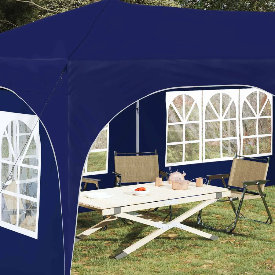Tente de fête pop-up 575 x 288 x 245 cm Bleu Tissu Oxford - 3