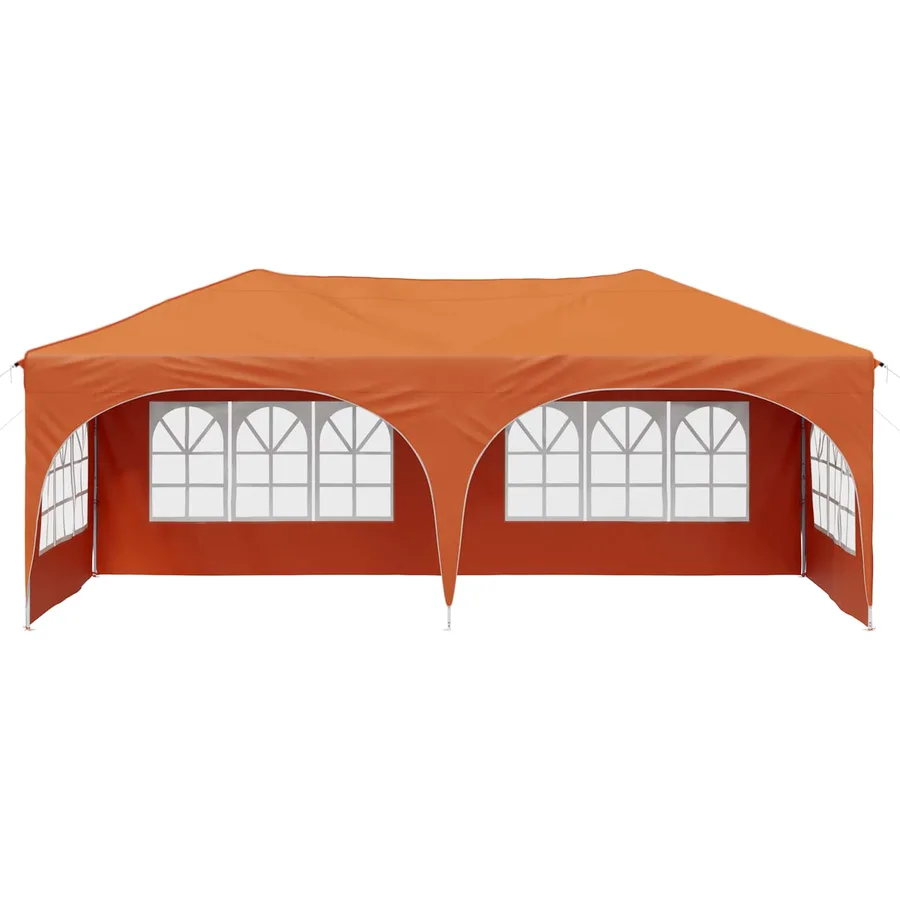 Tente de fête pop-up 575 x 288 x 245 cm Orange Tissu Oxford - 5