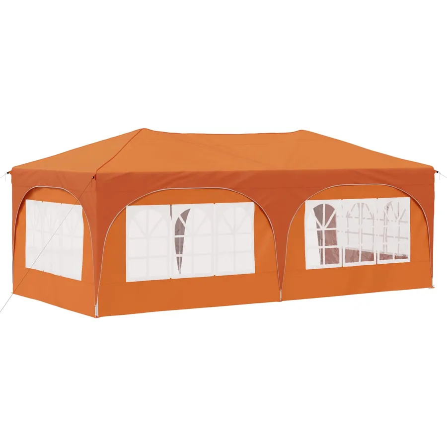 Tente de fête pop-up 575 x 288 x 245 cm Orange Tissu Oxford - 7
