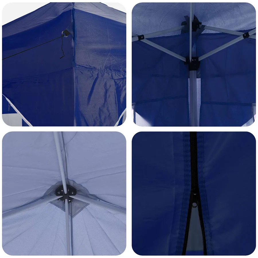 Tente de fête pop-up 575 x 288 x 245 cm Bleu Tissu Oxford - 11