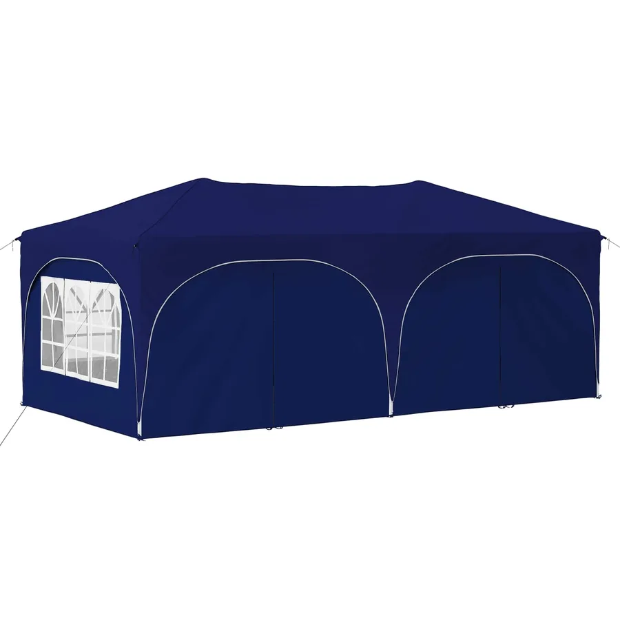 Tente de fête pop-up 575 x 288 x 245 cm Bleu Tissu Oxford - 4