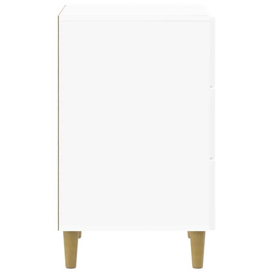 Cabinet de chevet avec tiroir Blanc brillant 43 x 41 x 66,5 cm - 6